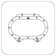 Oval fixed porthole, medium heavy series 