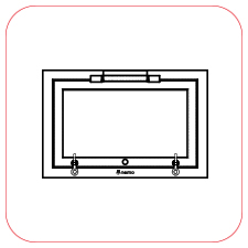 Rectangular opening porthole without outer frame